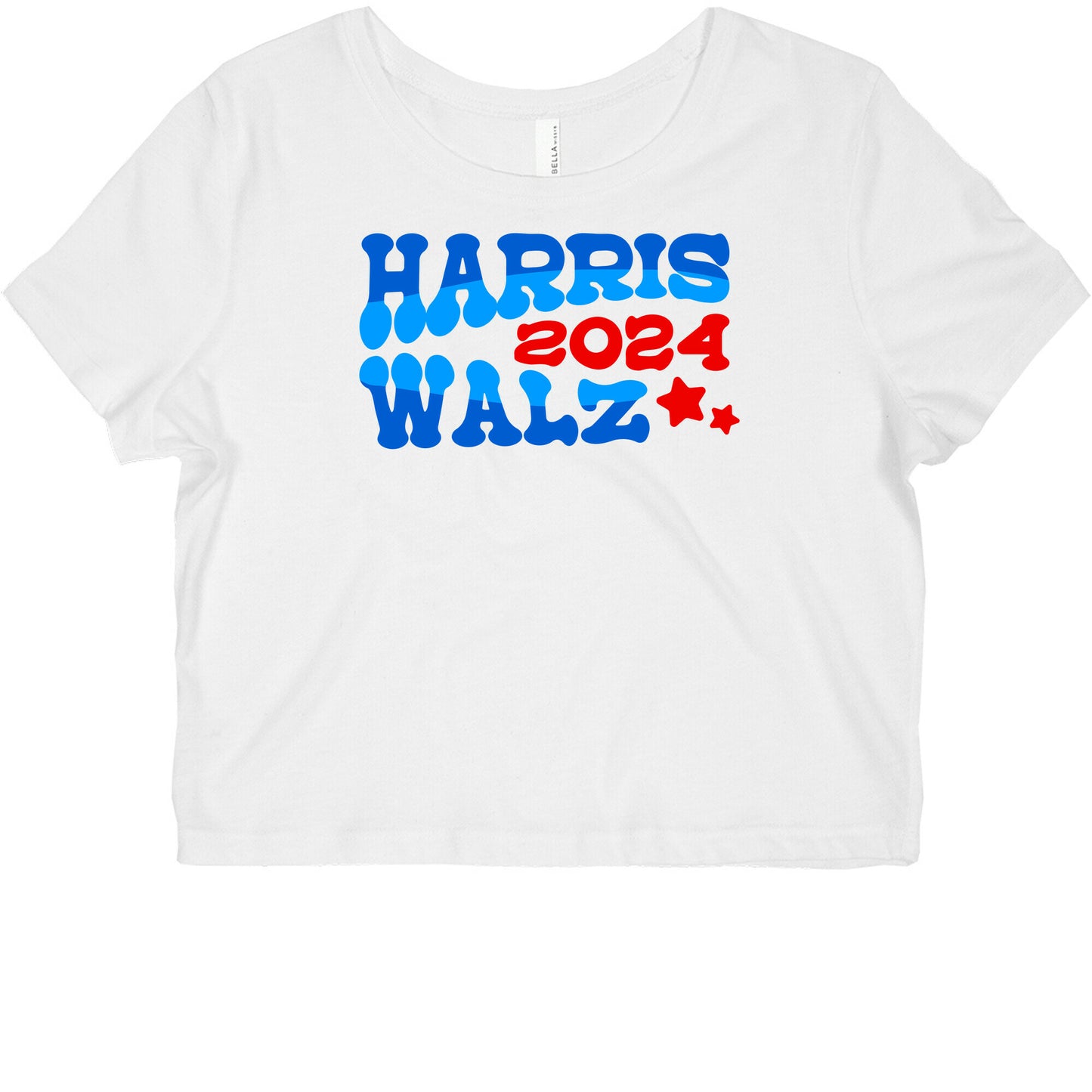 Harris Walz 2024 Retro Text Graphic Baby Tee