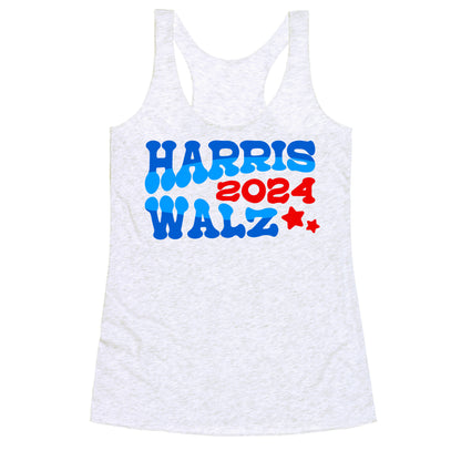 Harris Walz 2024 Retro Text Racerback Tank