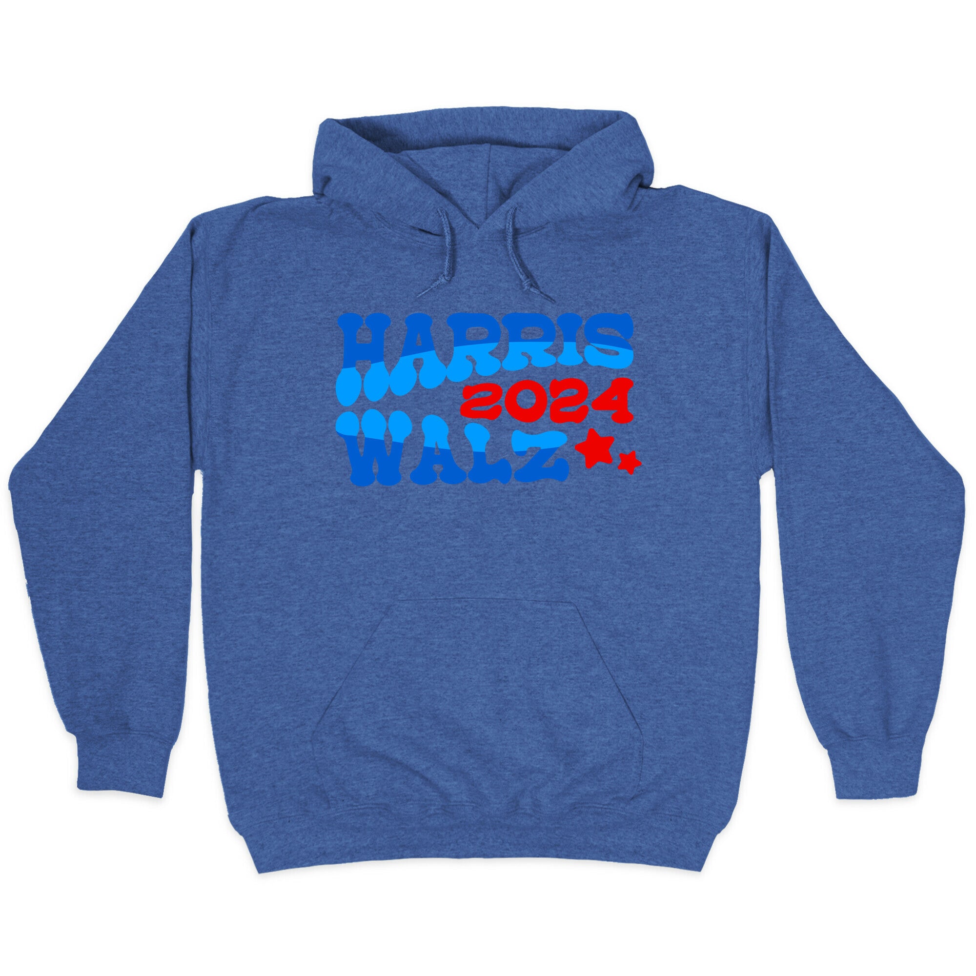 Harris Walz 2024 Retro Text Hoodie