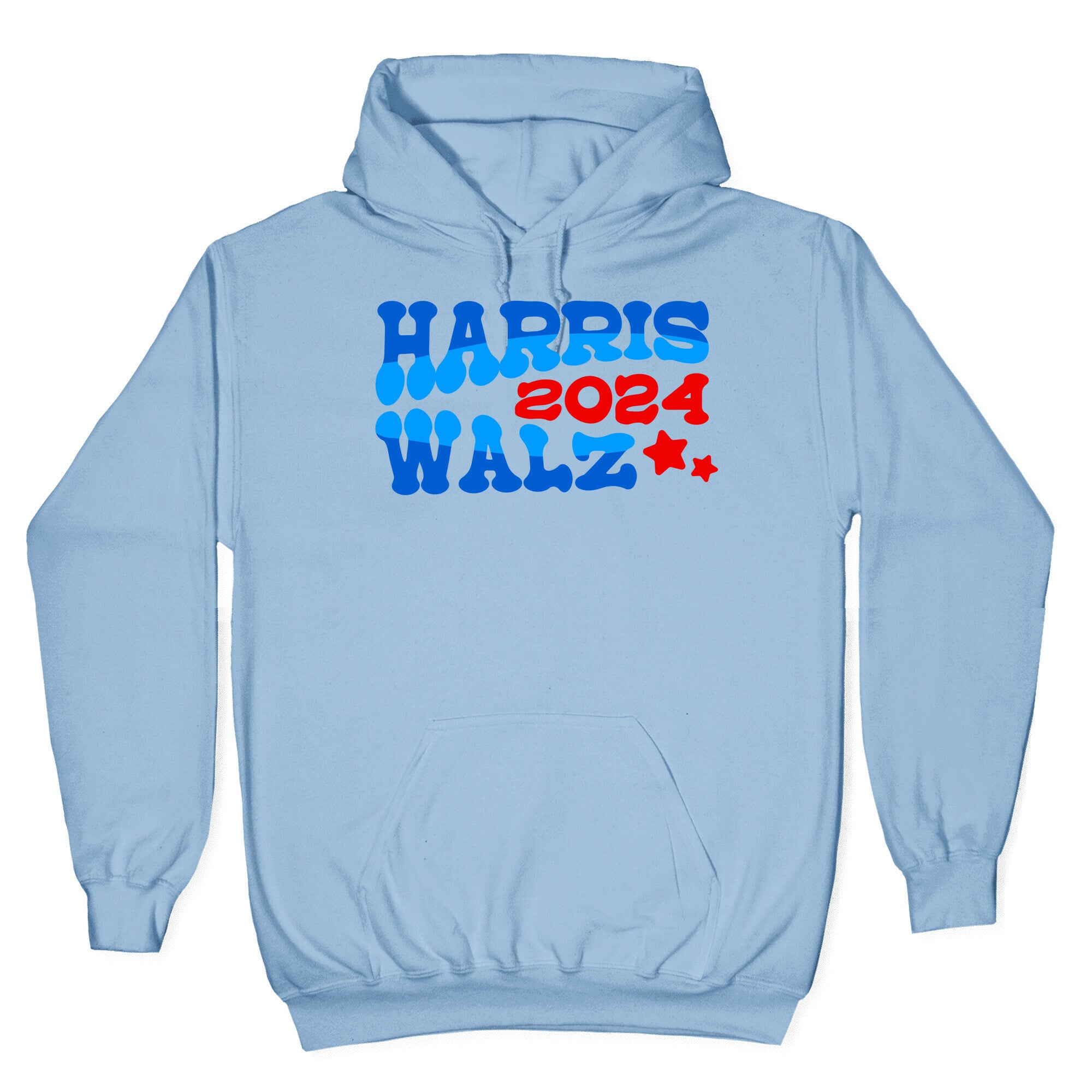 Harris Walz 2024 Retro Text Hoodie