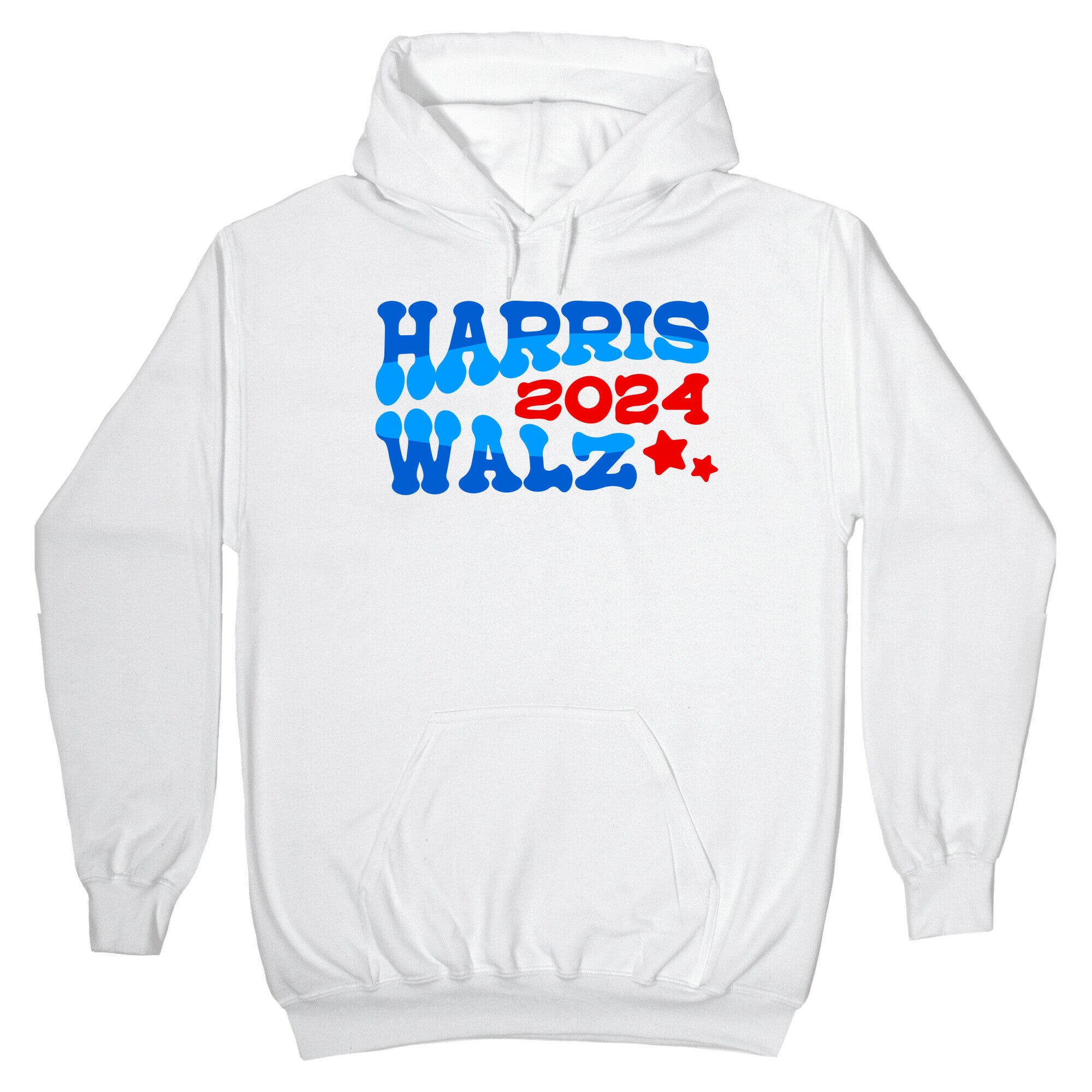 Harris Walz 2024 Retro Text Hoodie