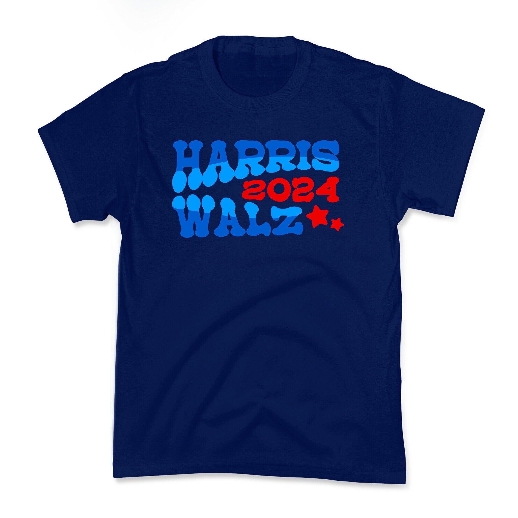 Harris Walz 2024 Retro Text Kids Tee