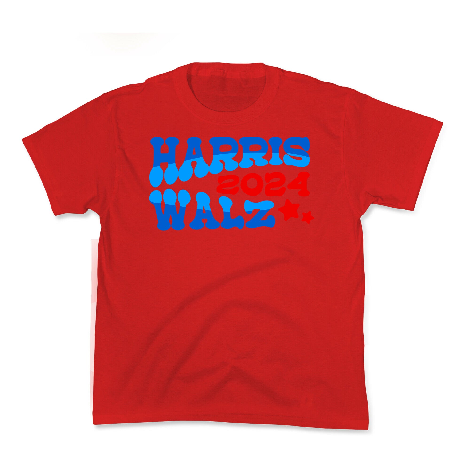 Harris Walz 2024 Retro Text Kids Tee