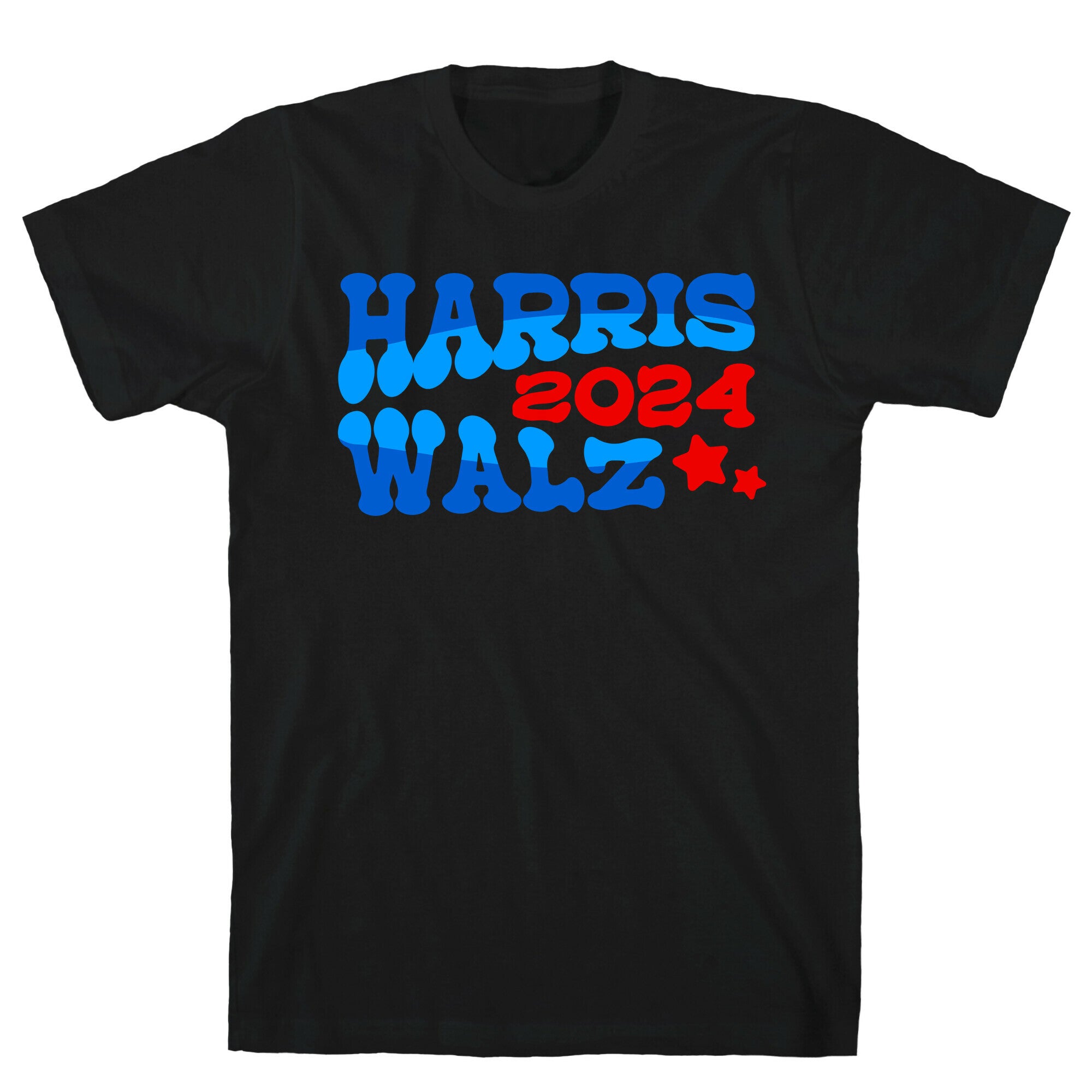 Harris Walz 2024 Retro Text T-Shirt