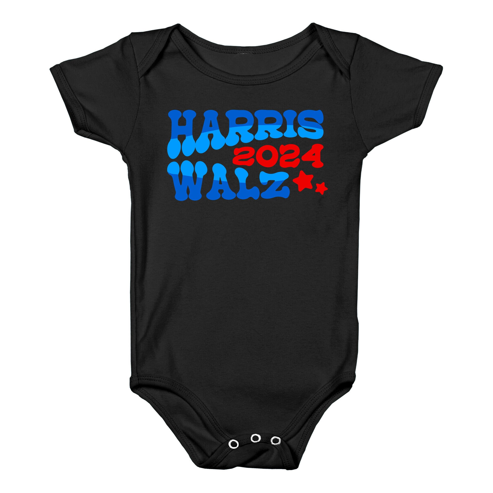Harris Walz 2024 Retro Text Baby One-Piece