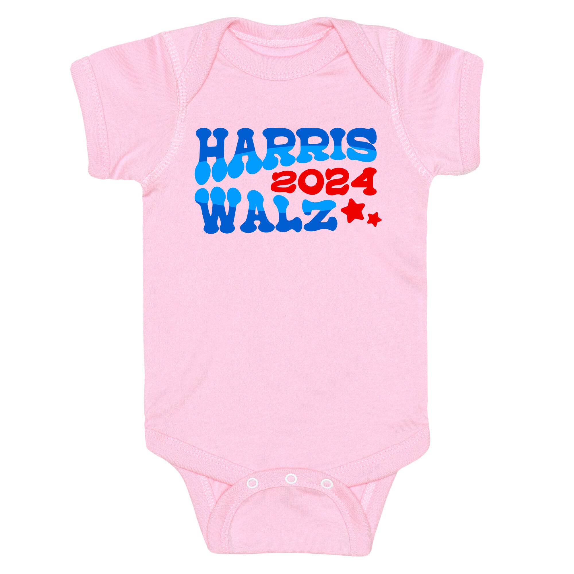 Harris Walz 2024 Retro Text Baby One-Piece