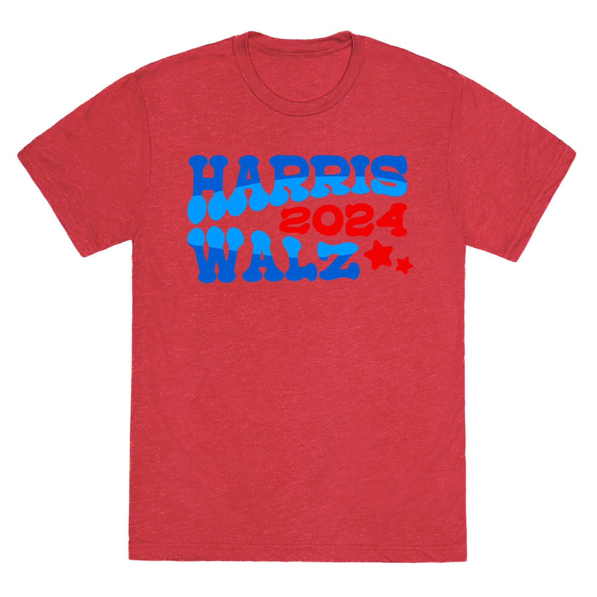 Harris Walz 2024 Retro Text Unisex Triblend Tee
