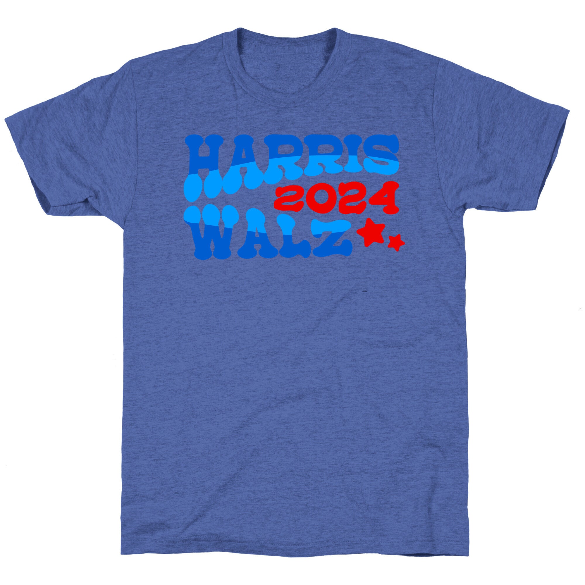 Harris Walz 2024 Retro Text Unisex Triblend Tee