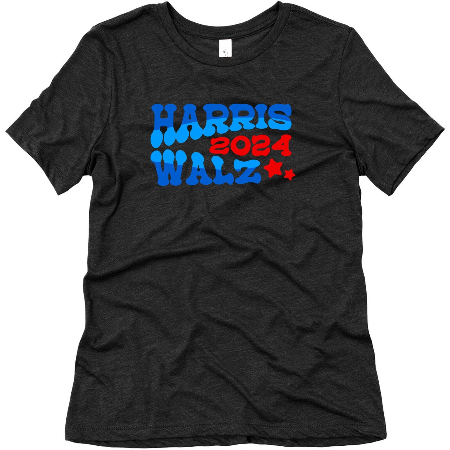 Harris Walz 2024 Retro Text Womens Triblend Tee