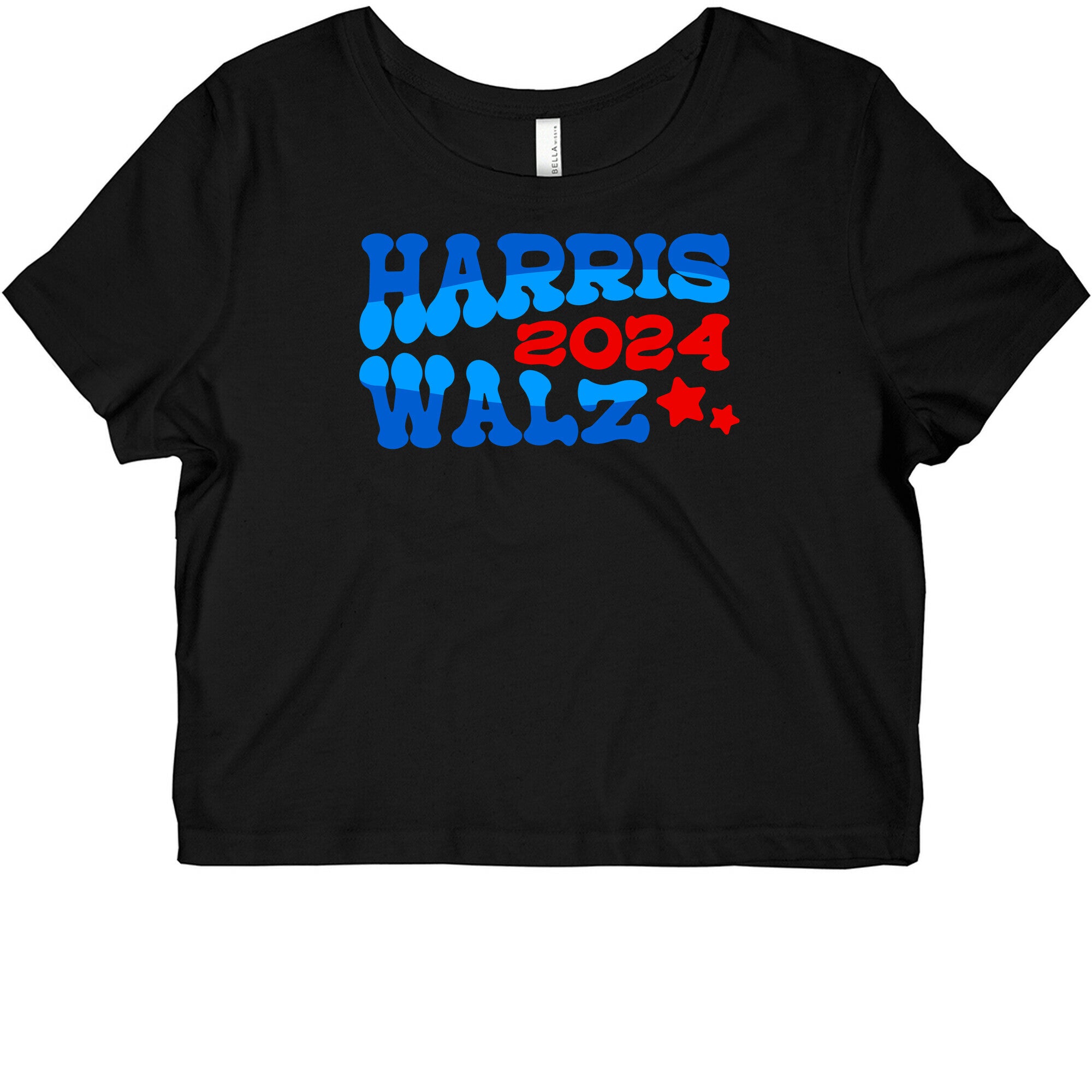 Harris Walz 2024 Retro Text Graphic Baby Tee