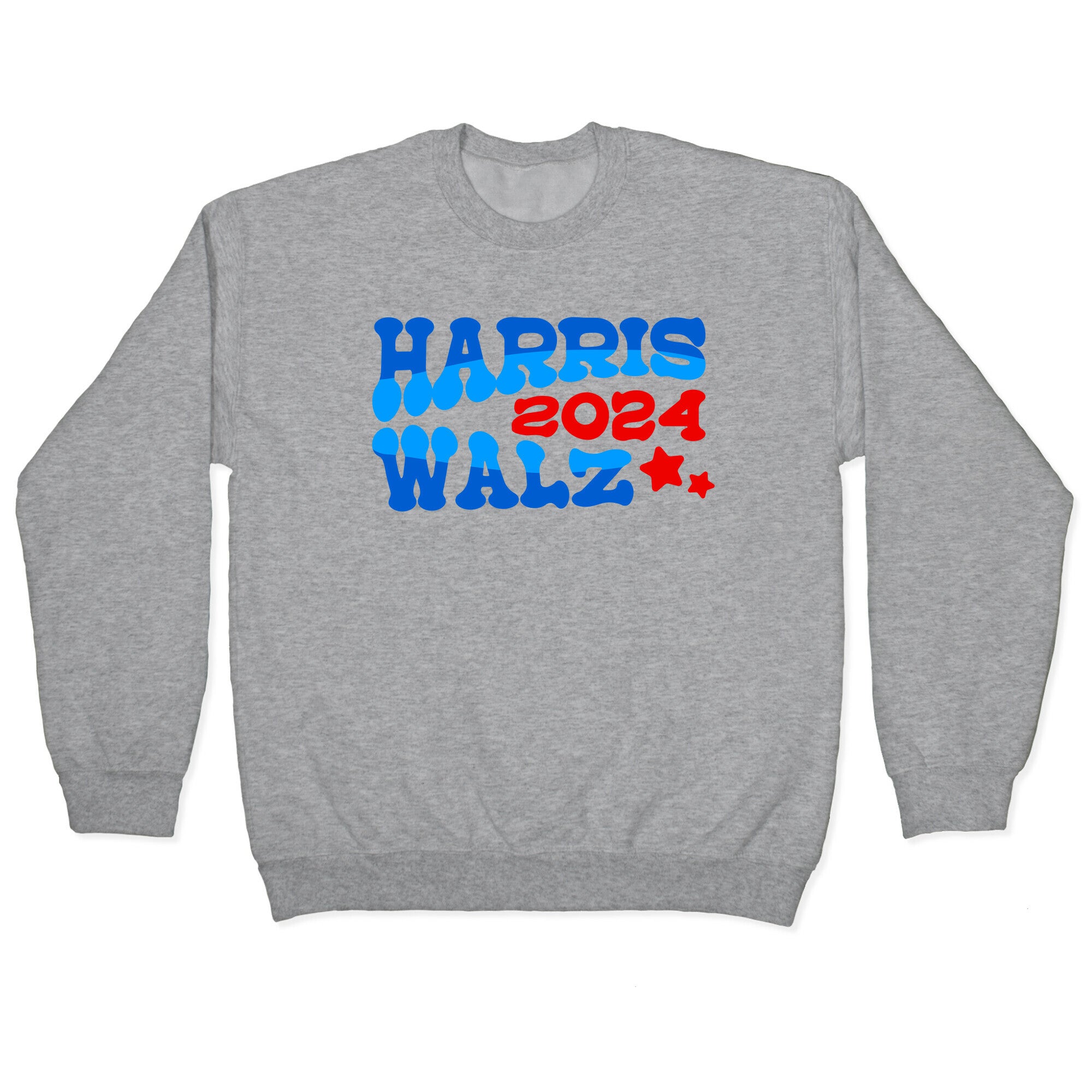 Harris Walz 2024 Retro Text Crewneck Sweatshirt