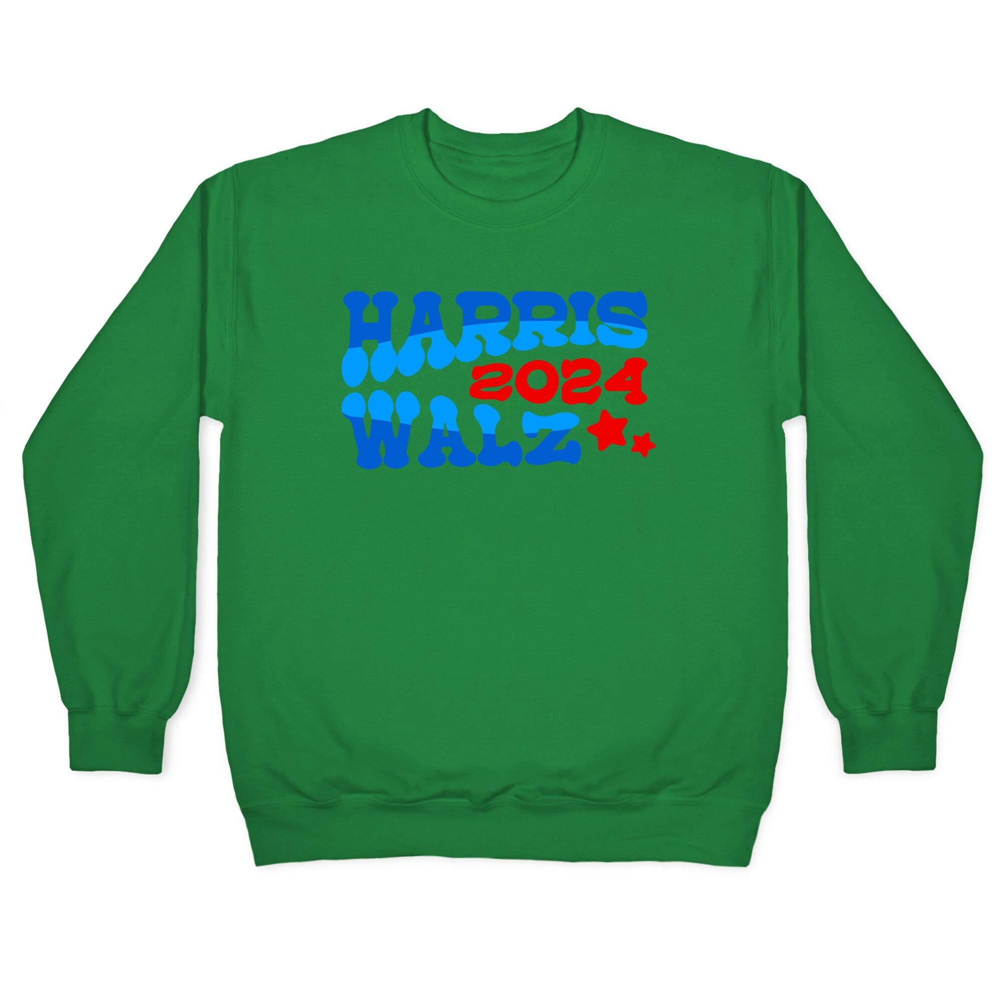 Harris Walz 2024 Retro Text Crewneck Sweatshirt