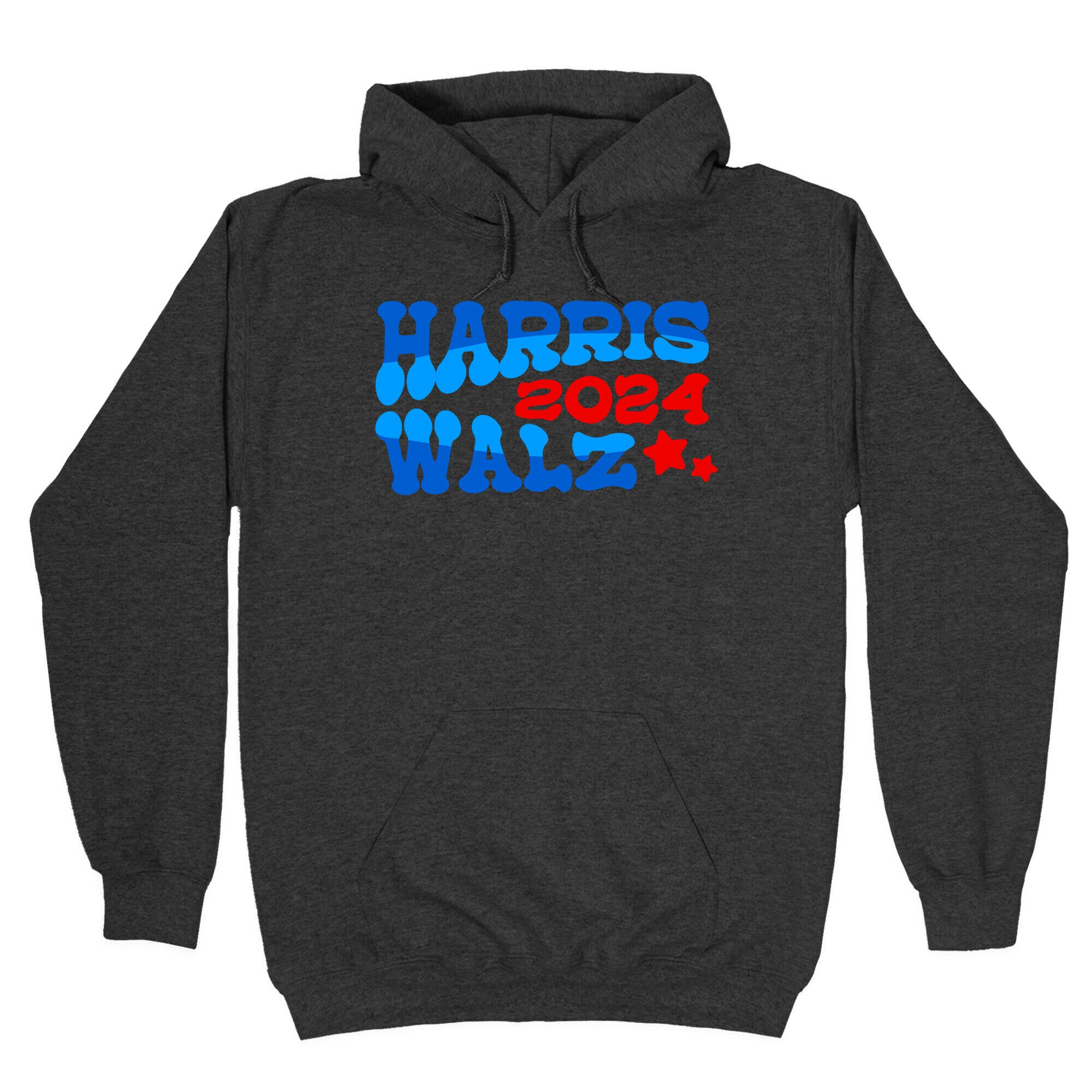 Harris Walz 2024 Retro Text Hoodie