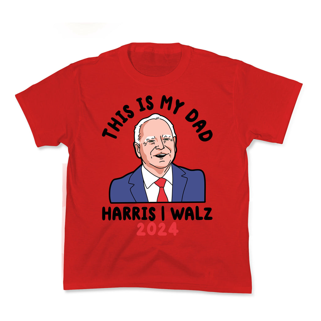 This Is My Dad Tim Walz Kids Tee