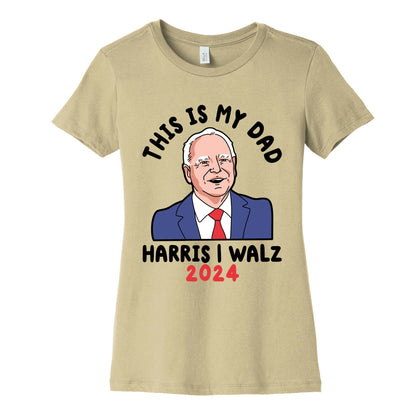 This Is My Dad Tim Walz Womens Cotton Tee