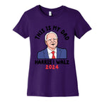 This Is My Dad Tim Walz Womens Cotton Tee