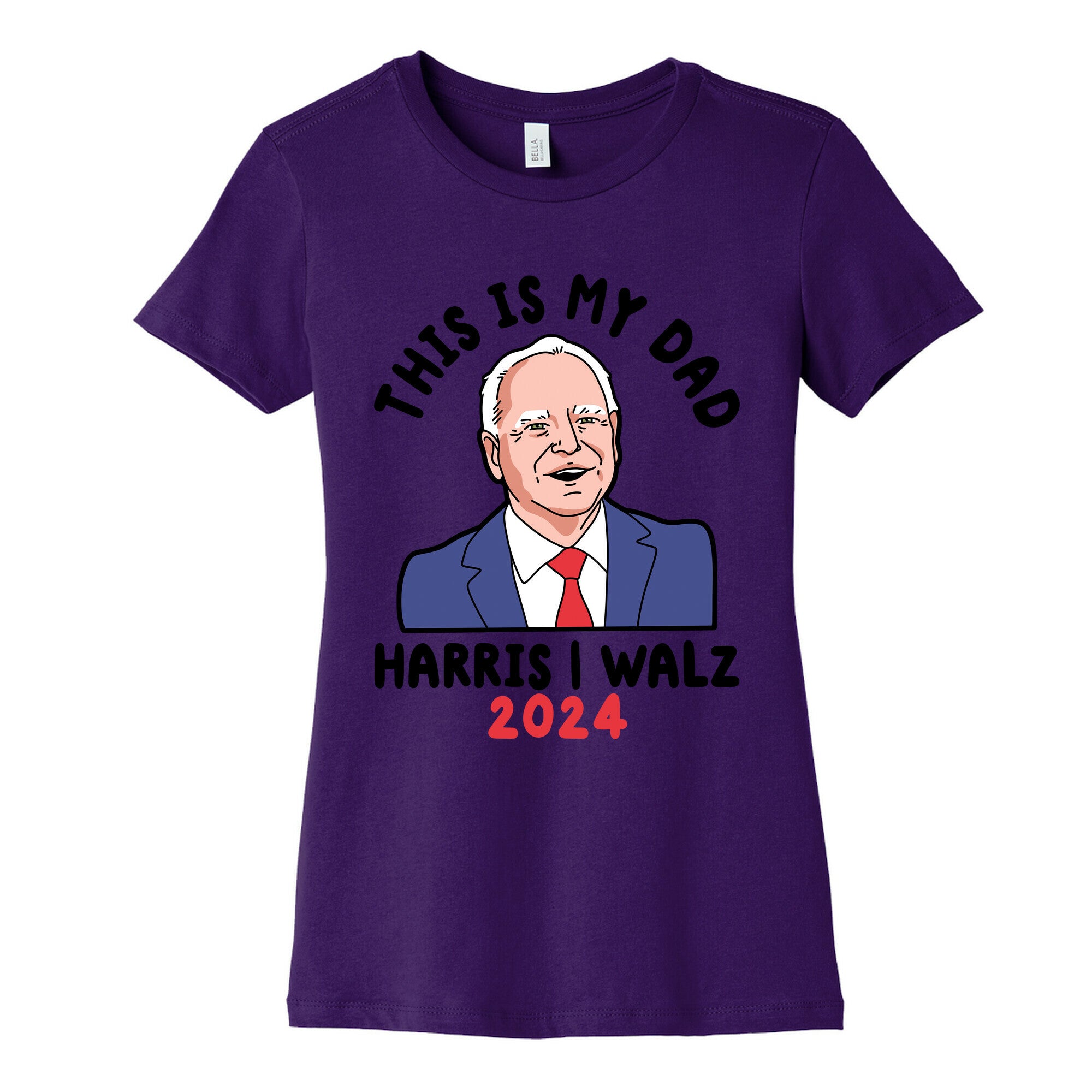 This Is My Dad Tim Walz Womens Cotton Tee