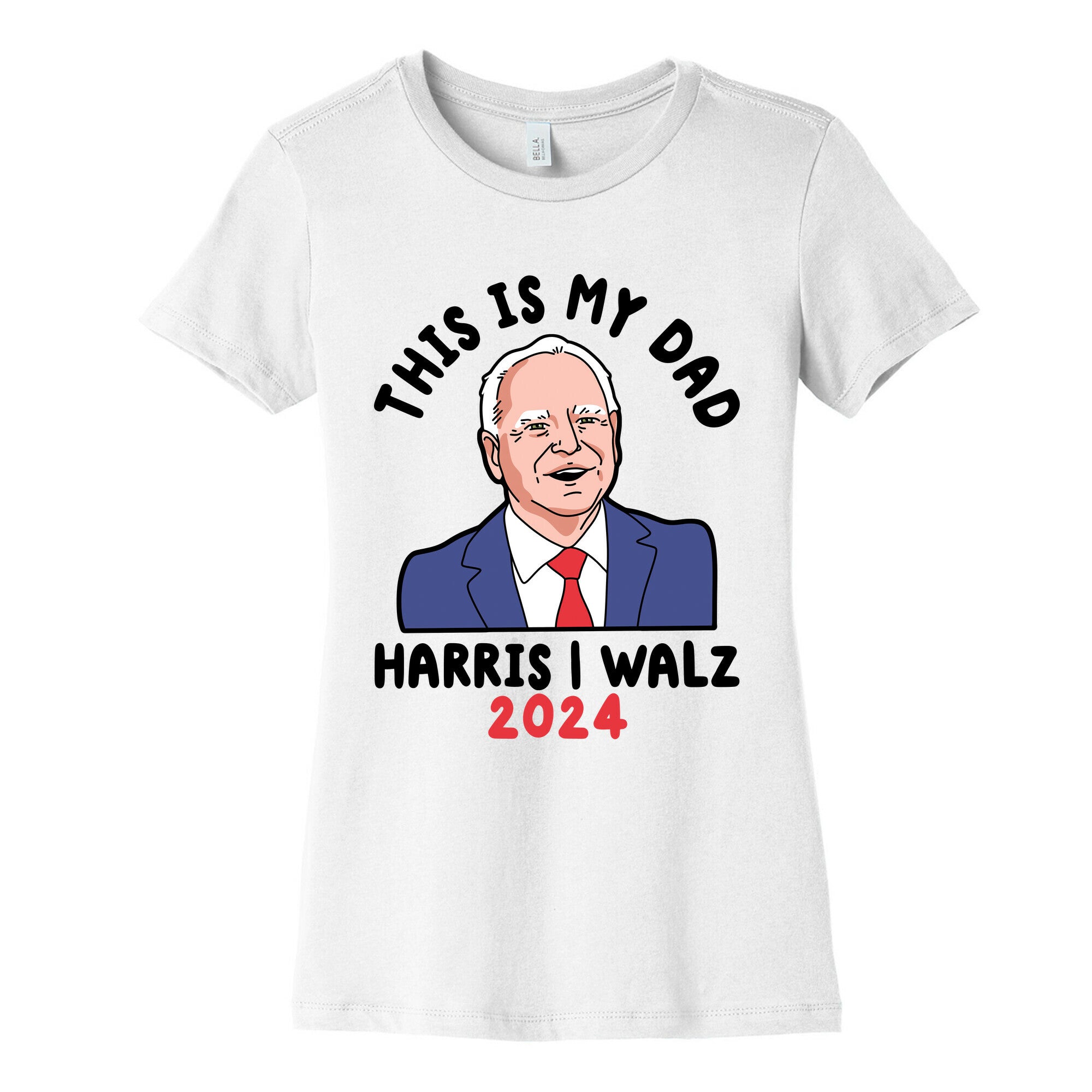 This Is My Dad Tim Walz Womens Cotton Tee