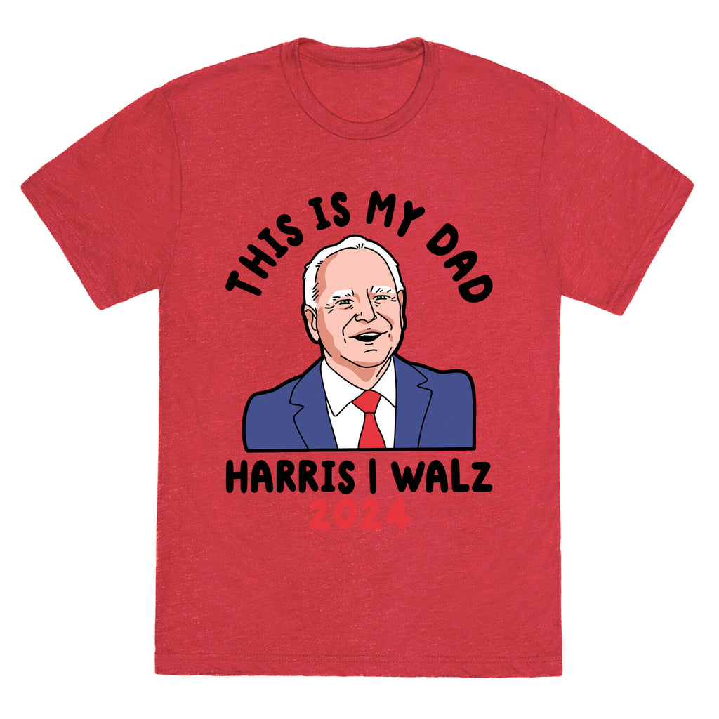 This Is My Dad Tim Walz Unisex Triblend Tee
