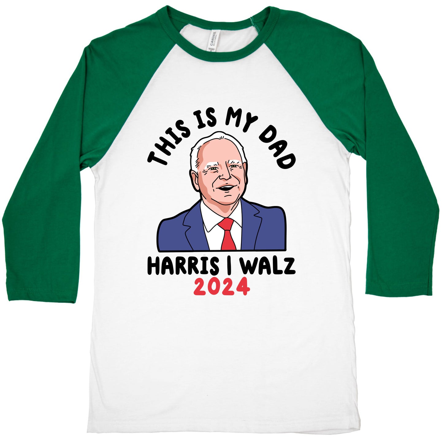 This Is My Dad Tim Walz Baseball Tee