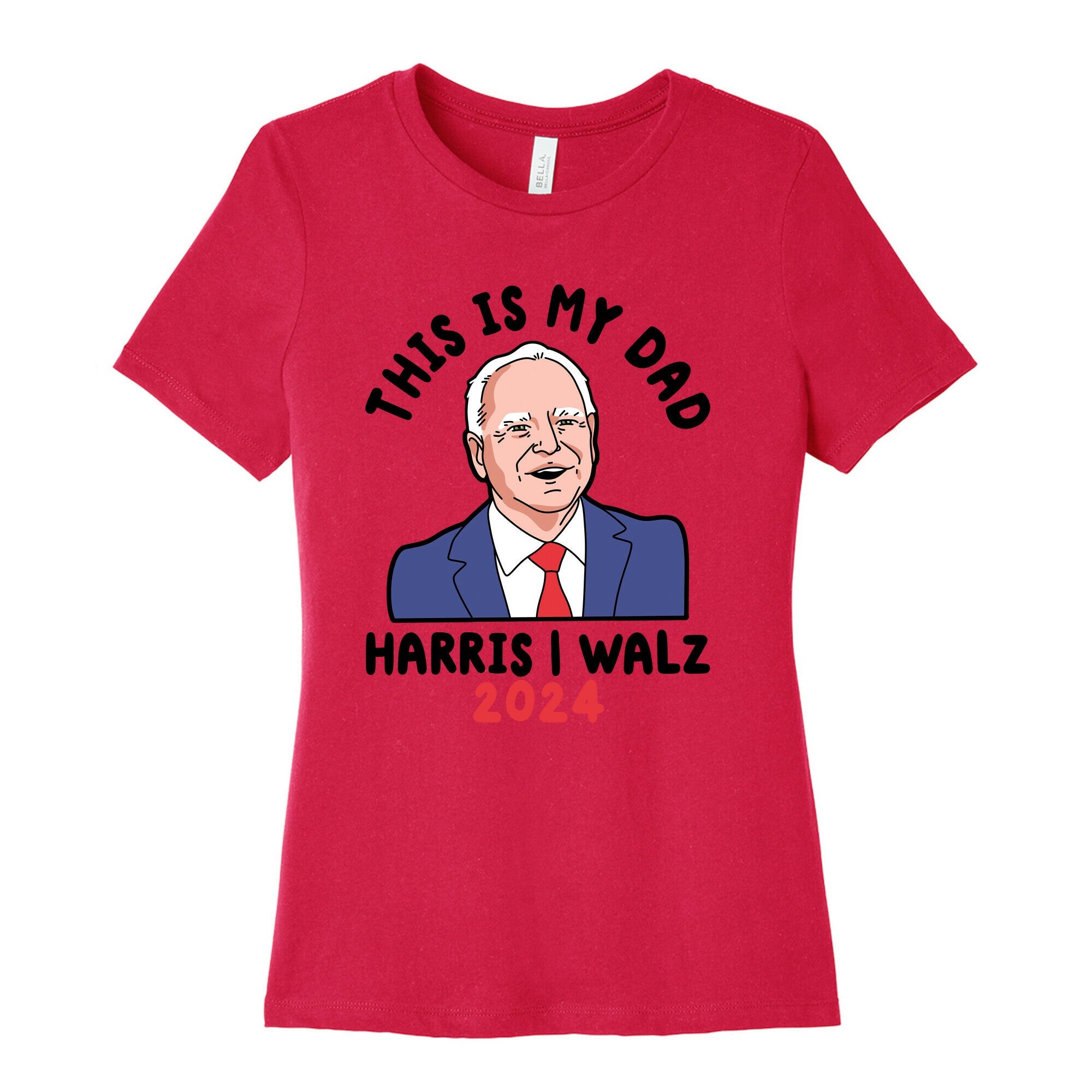 This Is My Dad Tim Walz Womens Cotton Tee
