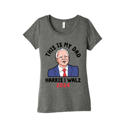 This Is My Dad Tim Walz Womens Triblend Tee