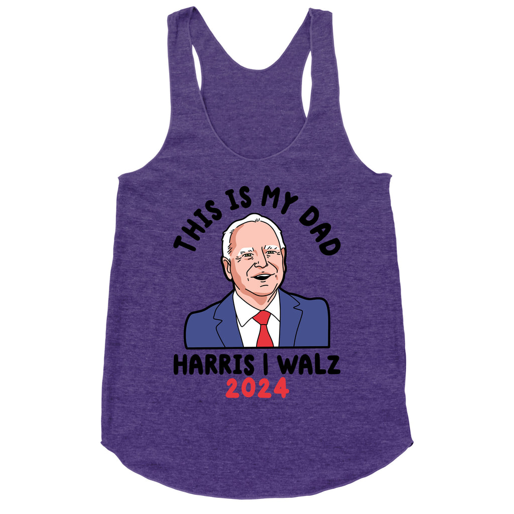 This Is My Dad Tim Walz Racerback Tank