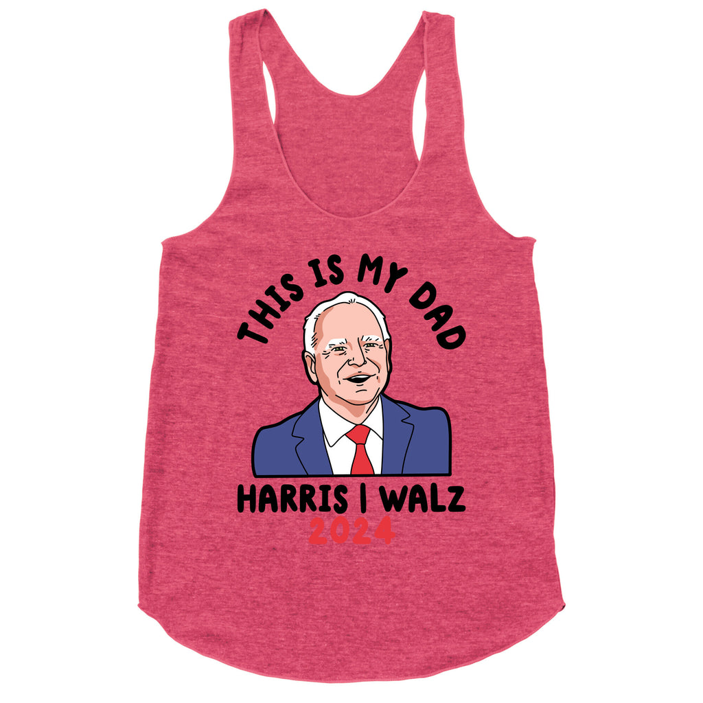 This Is My Dad Tim Walz Racerback Tank