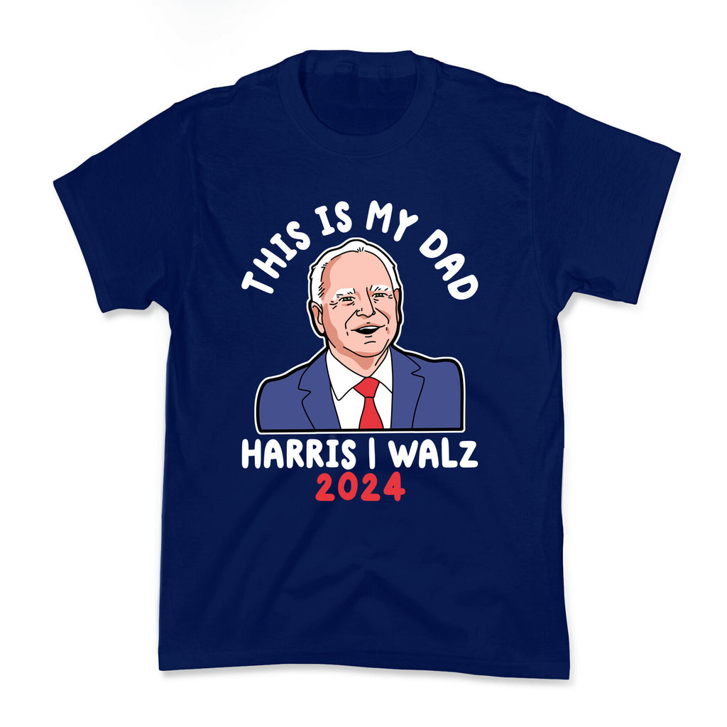 This Is My Dad Tim Walz Kids Tee