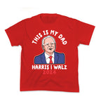 This Is My Dad Tim Walz Kids Tee