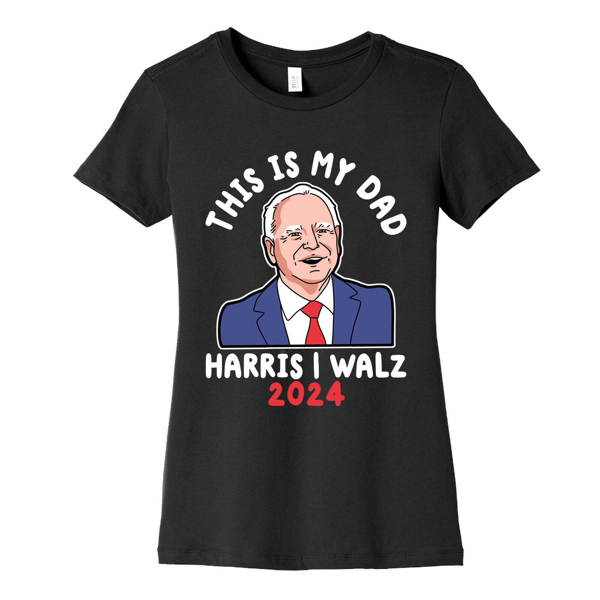 This Is My Dad Tim Walz Womens Cotton Tee