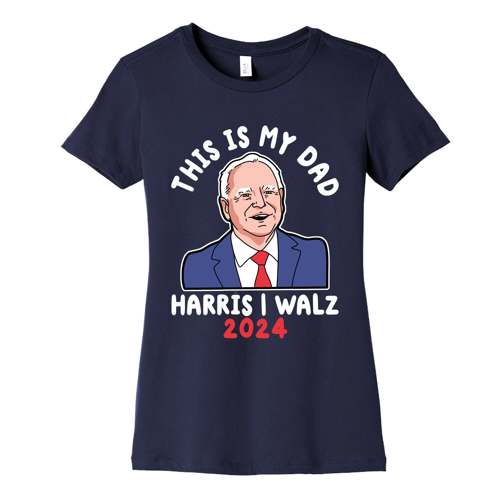 This Is My Dad Tim Walz Womens Cotton Tee