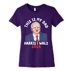 This Is My Dad Tim Walz Womens Cotton Tee