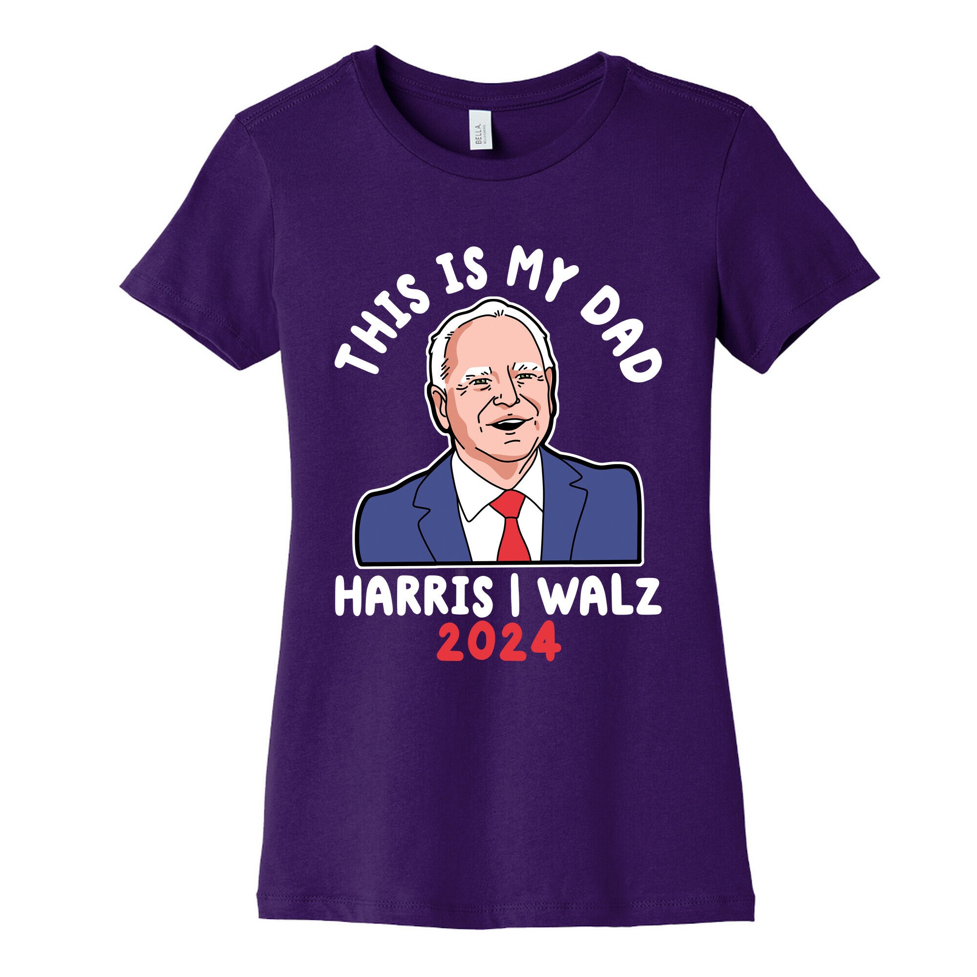 This Is My Dad Tim Walz Womens Cotton Tee