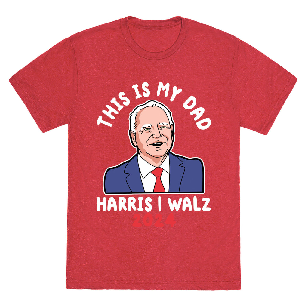 This Is My Dad Tim Walz Unisex Triblend Tee