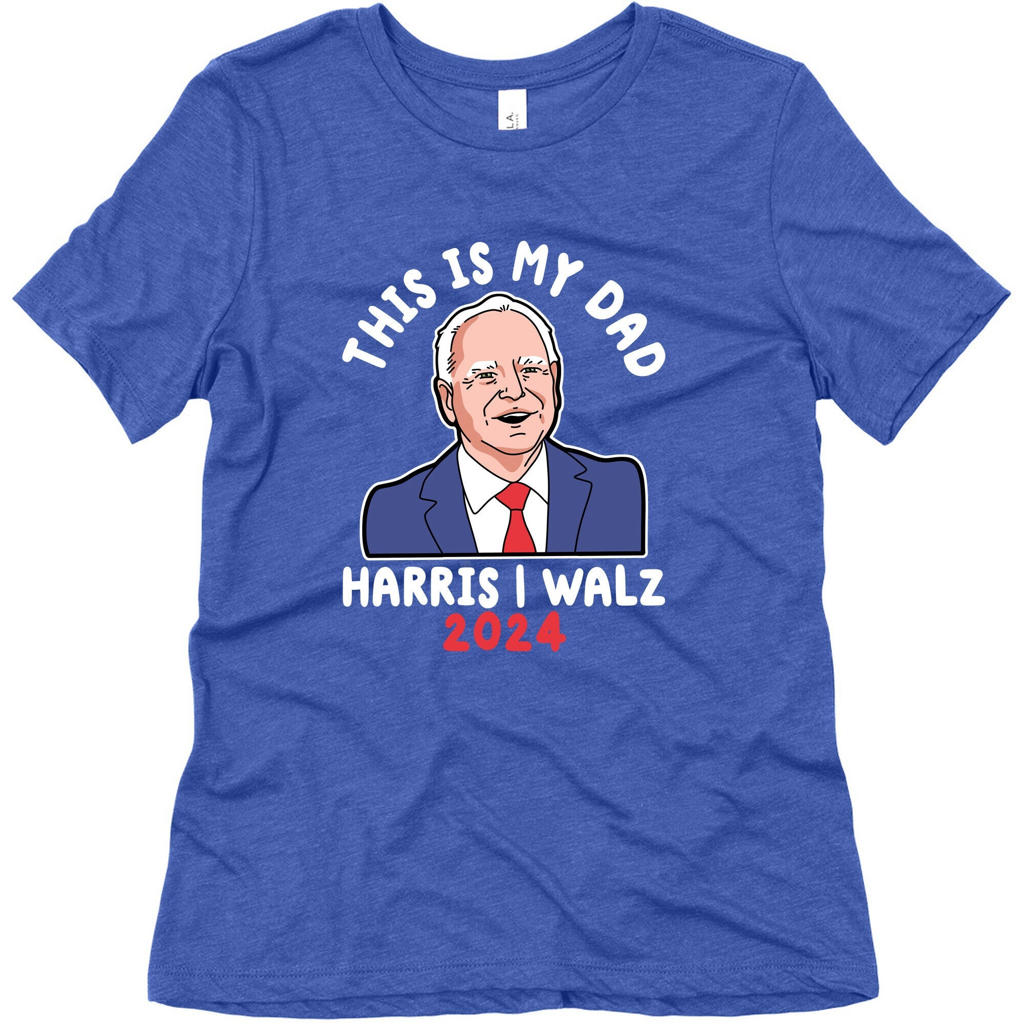 This Is My Dad Tim Walz Womens Triblend Tee