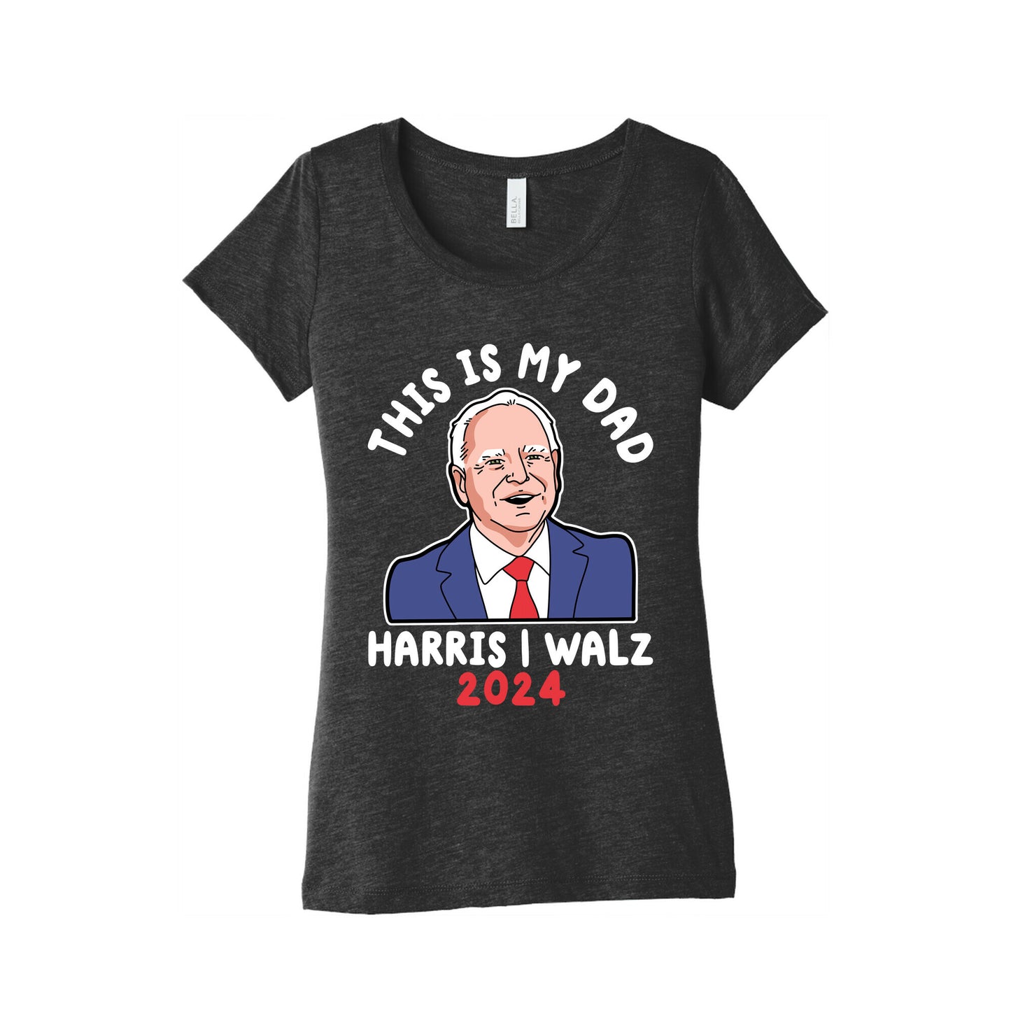 This Is My Dad Tim Walz Womens Triblend Tee