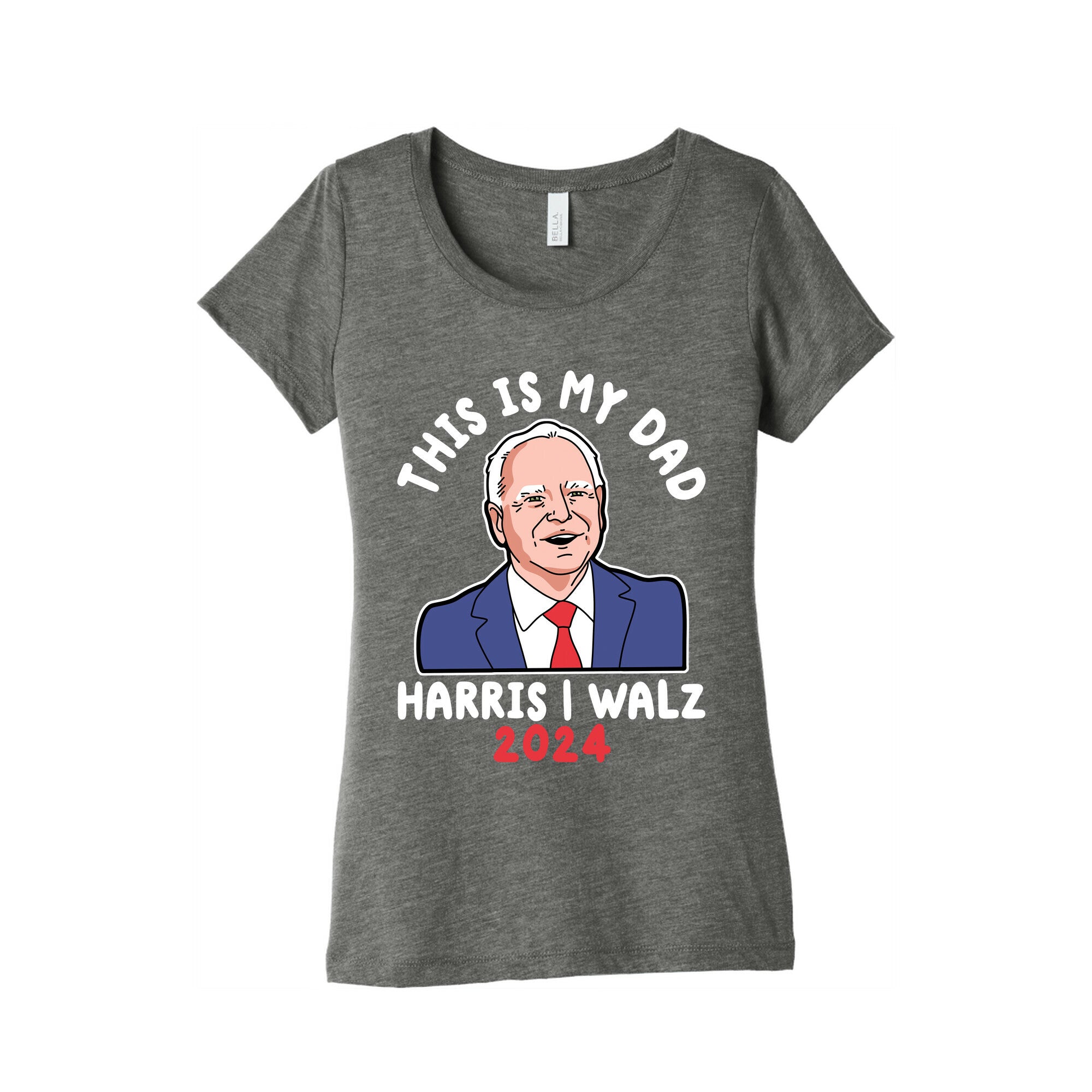 This Is My Dad Tim Walz Womens Triblend Tee