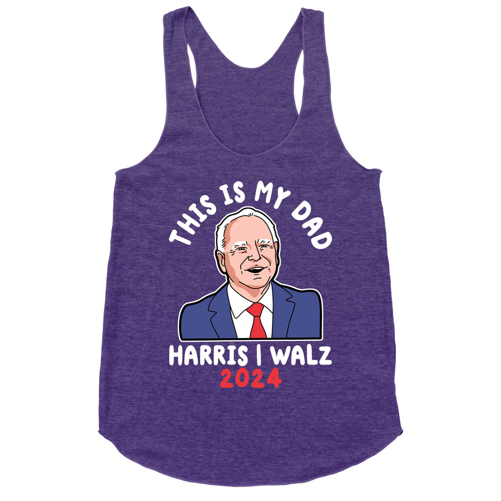 This Is My Dad Tim Walz Racerback Tank