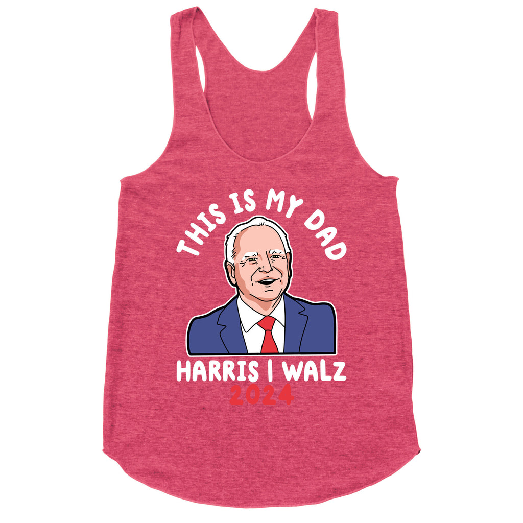 This Is My Dad Tim Walz Racerback Tank