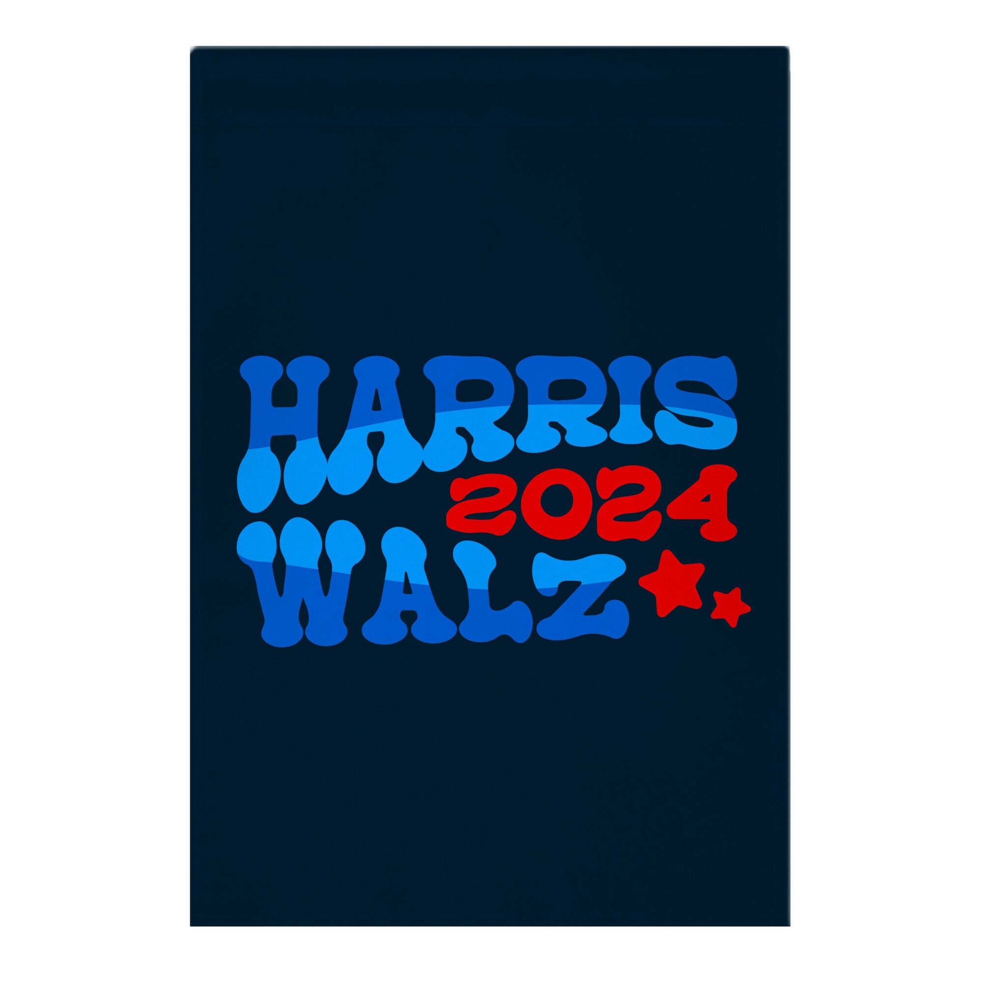 Harris Walz 2024 Retro Text Garden Flag