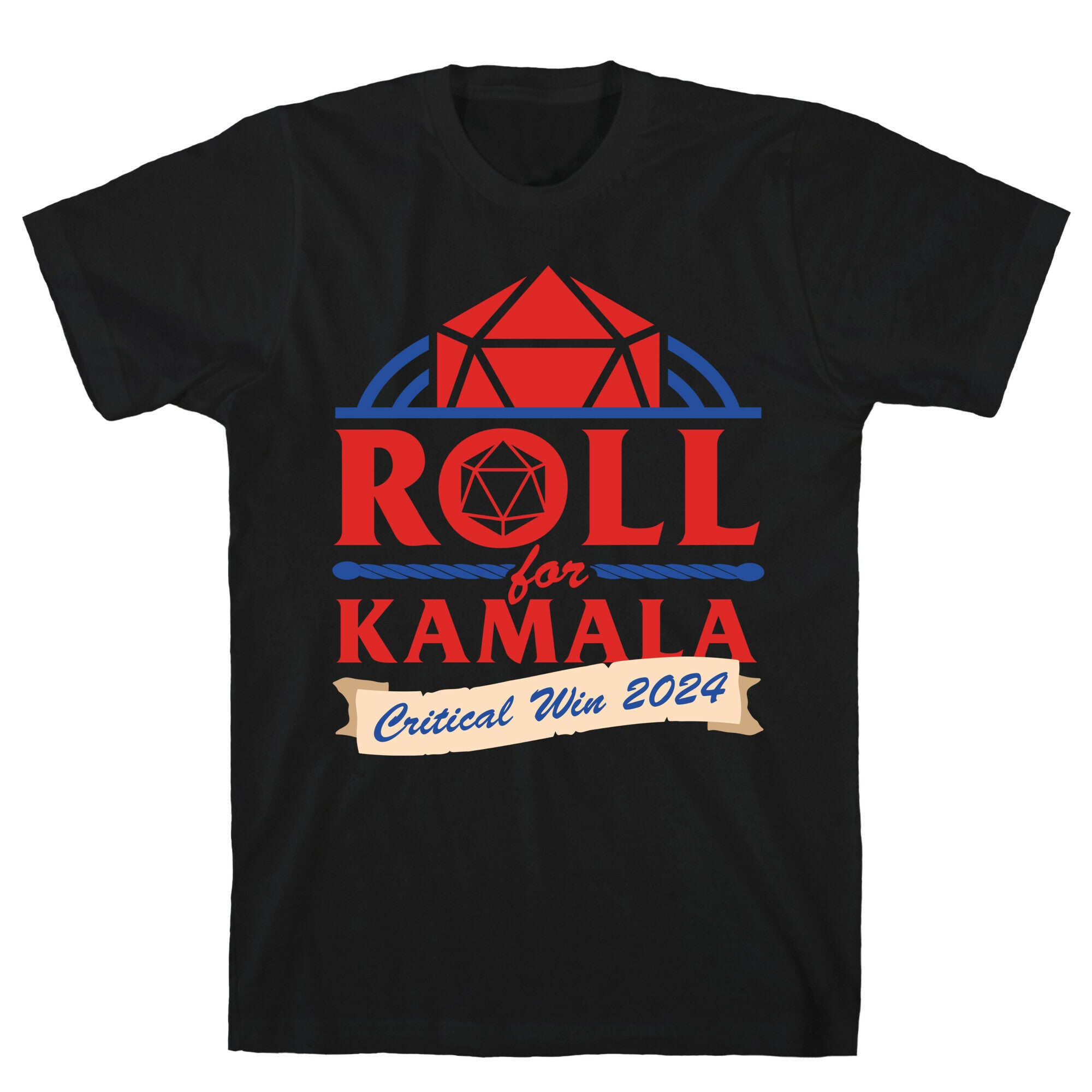 Roll for Kamala: Critical Win 2024 T-Shirt