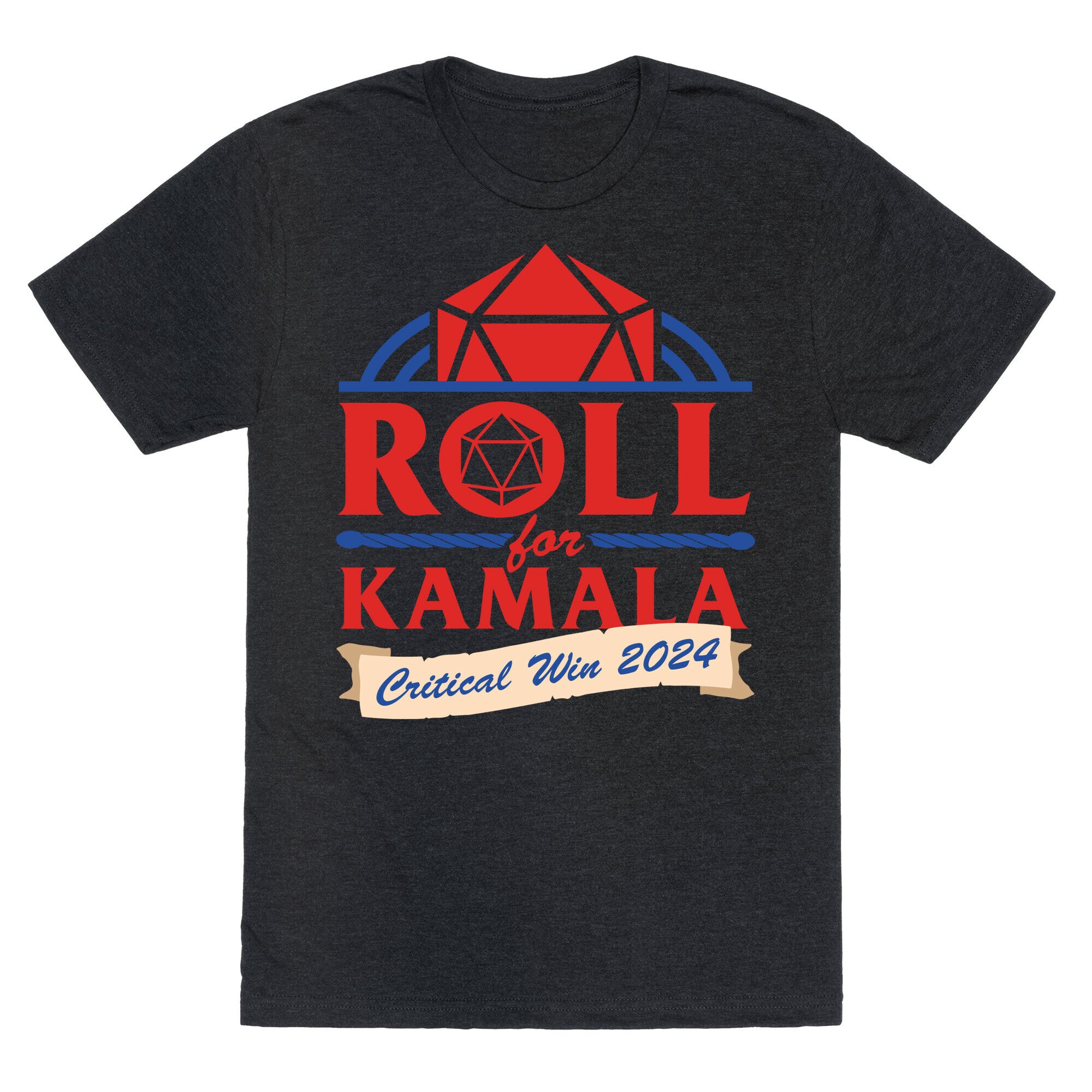 Roll for Kamala: Critical Win 2024 Unisex Triblend Tee