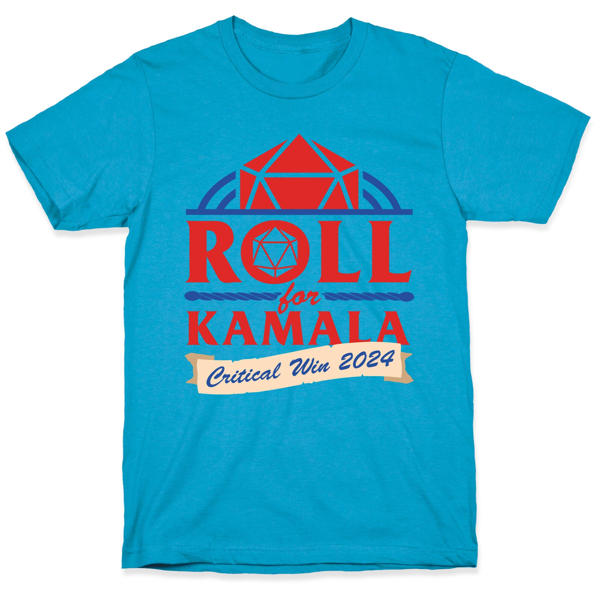 Roll for Kamala: Critical Win 2024 Unisex Triblend Tee