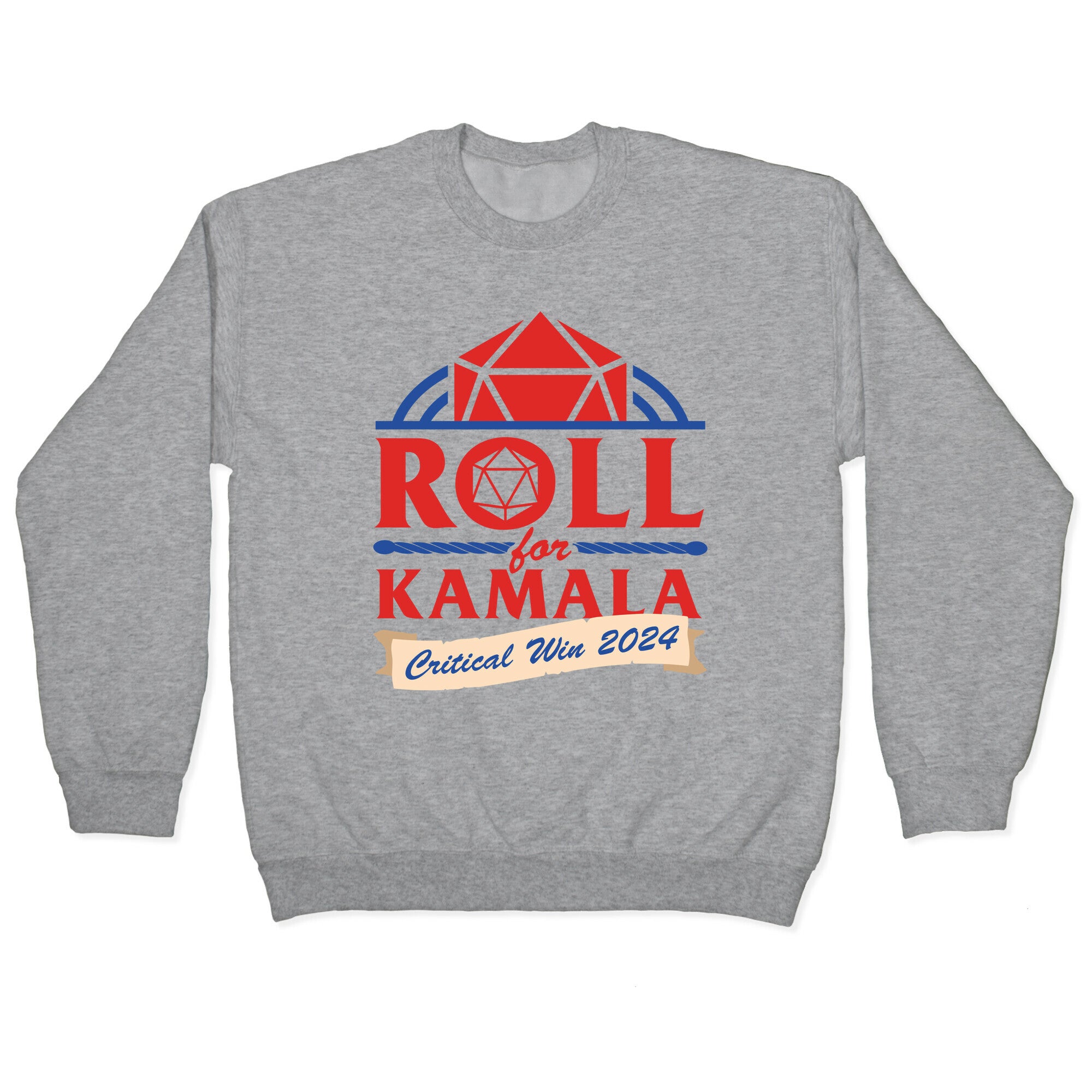Roll for Kamala: Critical Win 2024 Crewneck Sweatshirt