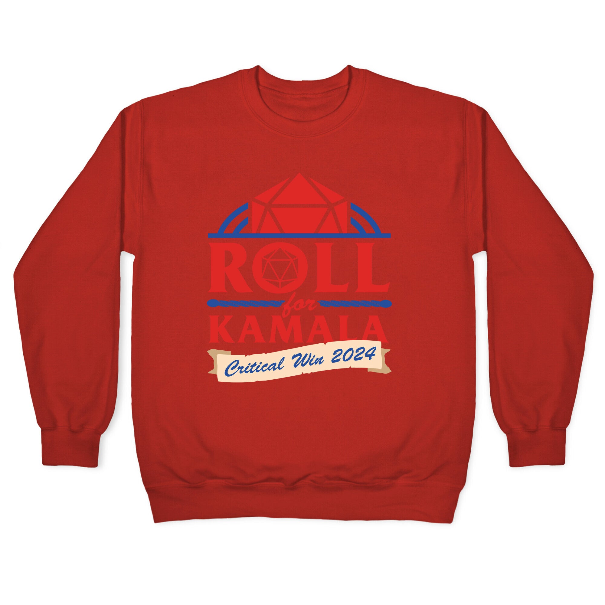 Roll for Kamala: Critical Win 2024 Crewneck Sweatshirt