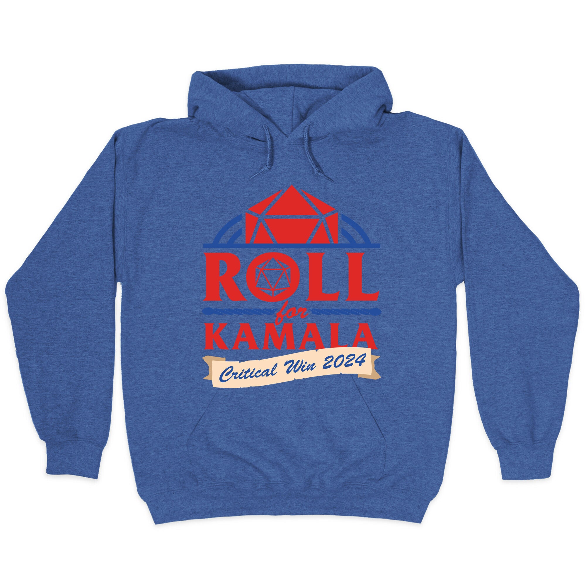 Roll for Kamala: Critical Win 2024 Hoodie