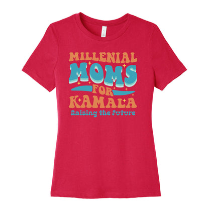 Millennial Moms for Kamala Womens Cotton Tee