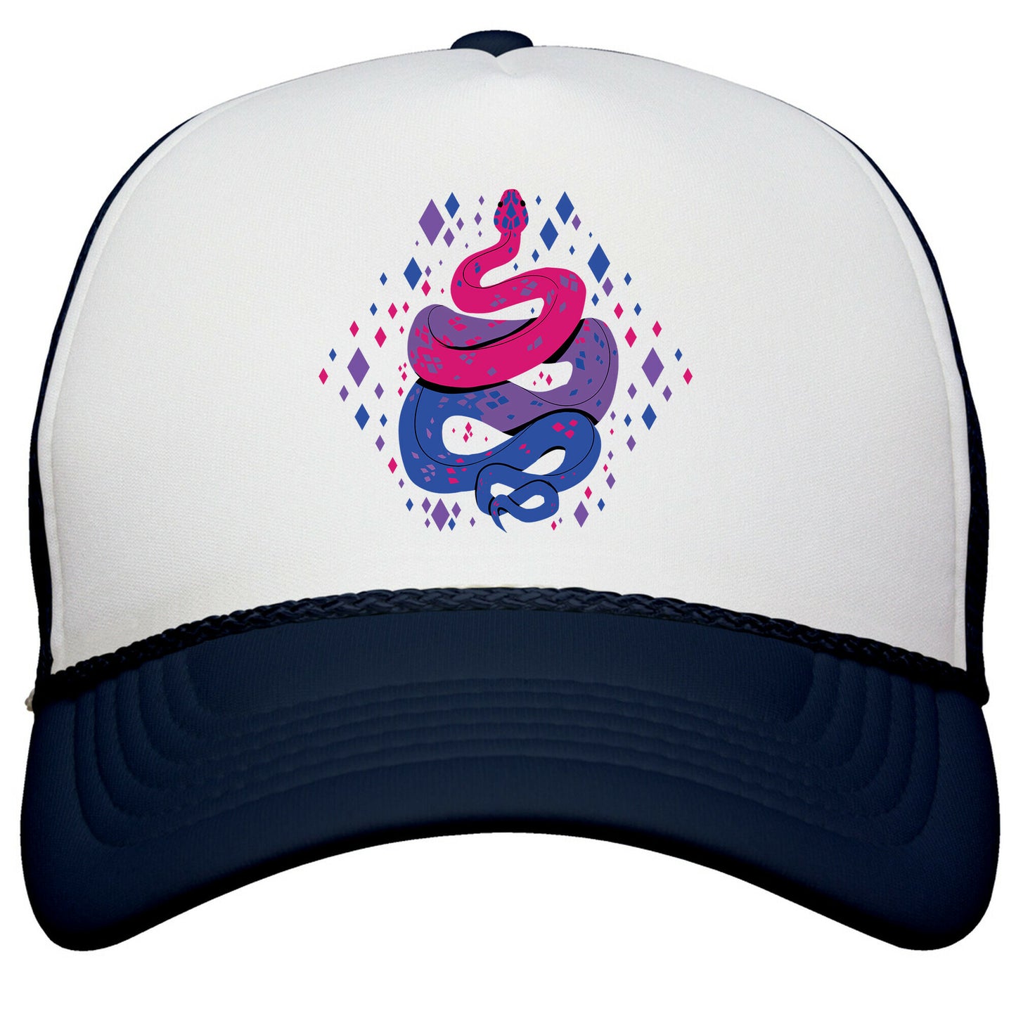 Pride Snakes: bi Snapback Trucker Hat