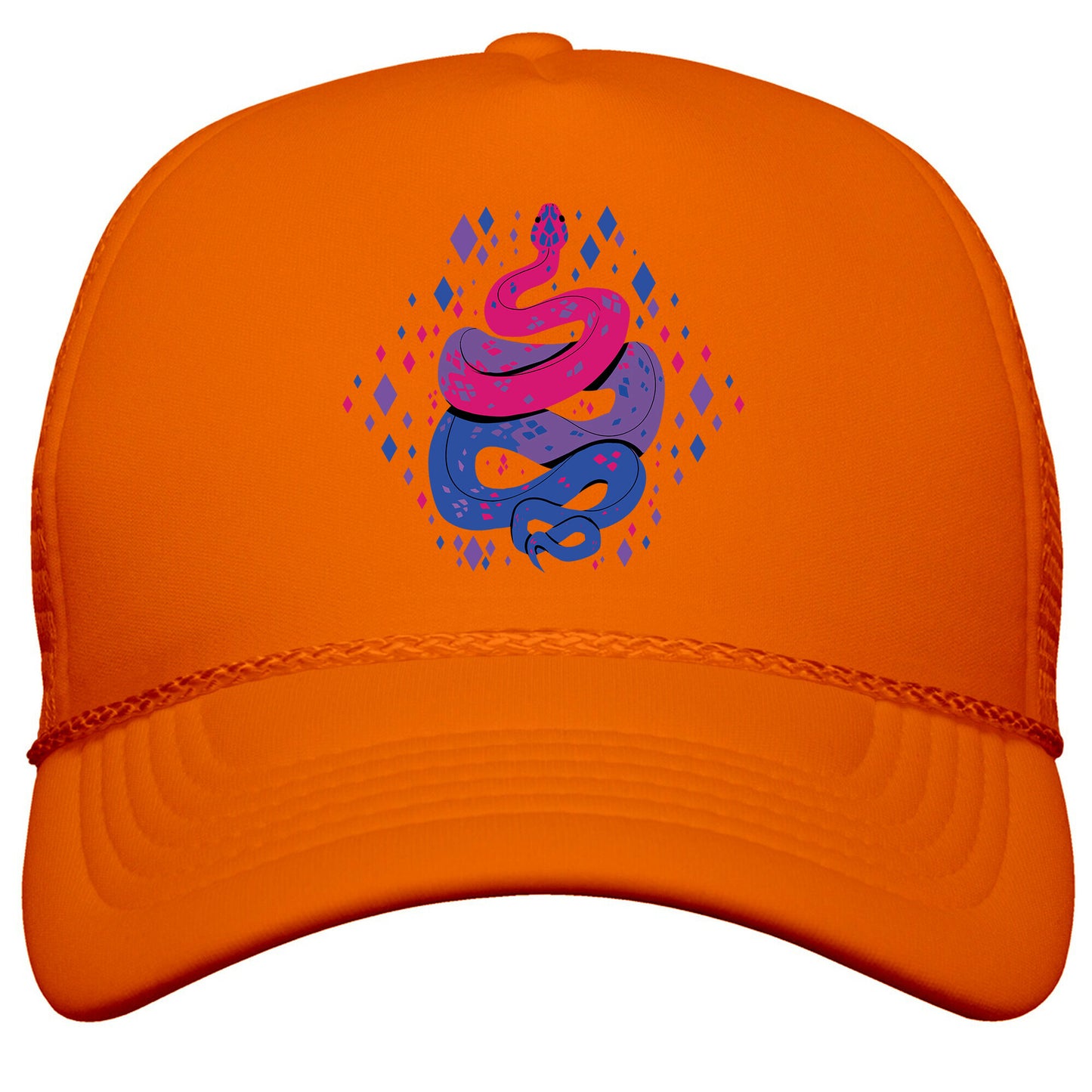 Pride Snakes: bi Snapback Trucker Hat
